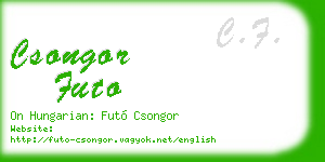 csongor futo business card