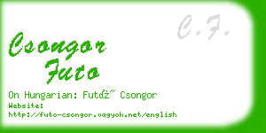 csongor futo business card